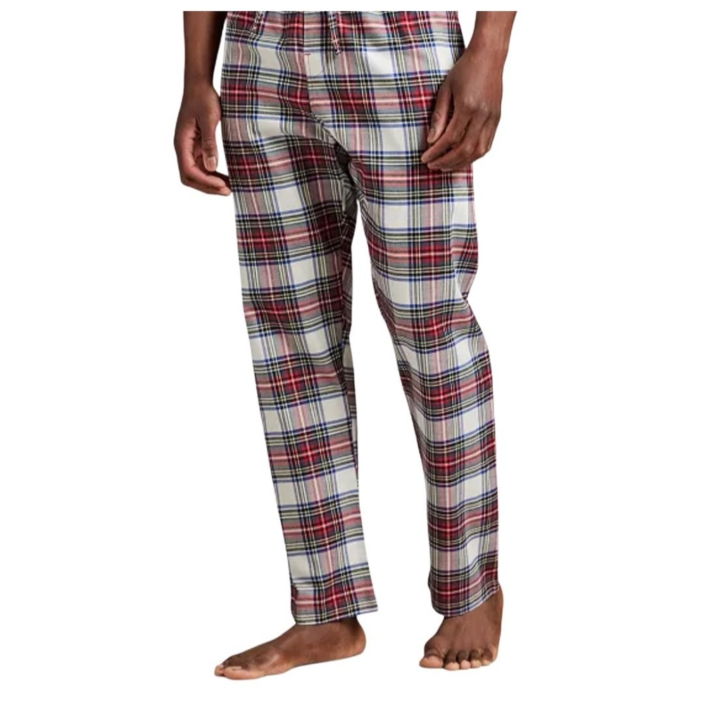 Ralph Lauren Fleece Pajama Pants Men's XL Multicolor Plaid Elastic Waist